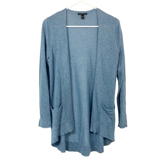 Eileen Fisher Lyocell Wool Open Front Cardigan Light Blue - Size XS - Picture 1 of 6